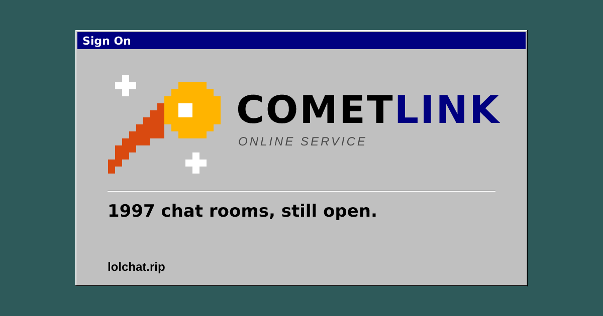 lolchat.rip - a 1996 chat room screenshot 1